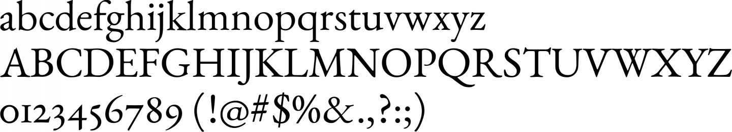 garamond typeface